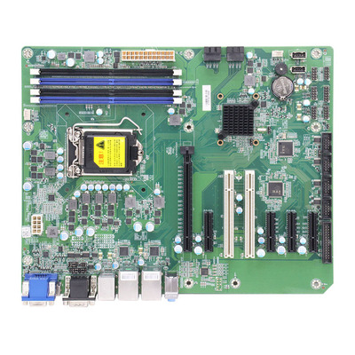 Q170芯片组ATX工业母板，支持第6/7/8/9代Intel Core系列处理器，LGA1151，DDR4，双Intel网卡，USB3.0，SATA3.0，6 COMs，1x PCIE 16X，3x PCIE 4X，1x PCIE 1X，2x PCI